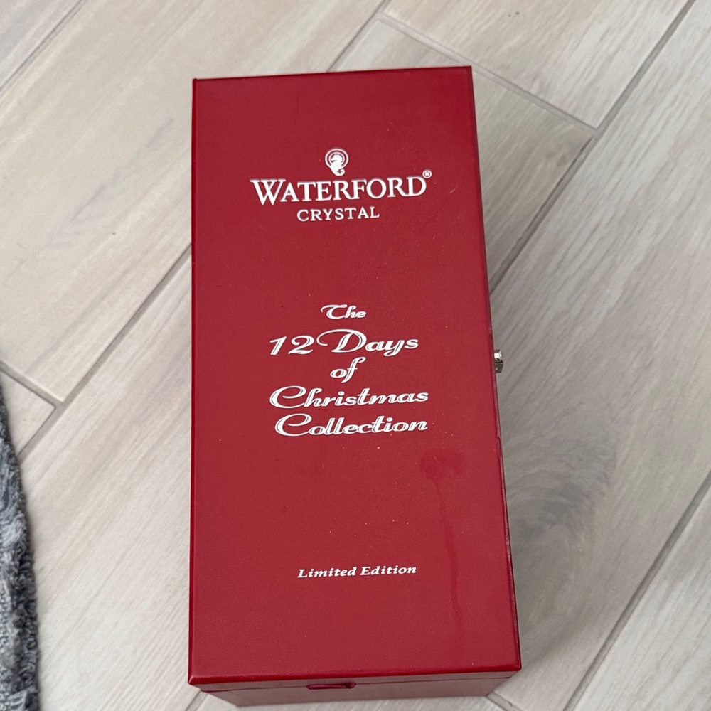 Waterford 1st edition 12 days of Christmas, crystal flue, Partridge in a pear